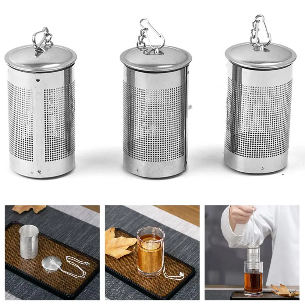 

Detachable Herbal Strainer Wide Application 304 Stainless Steel Loose Leaf Mesh Tea Infuser for Home