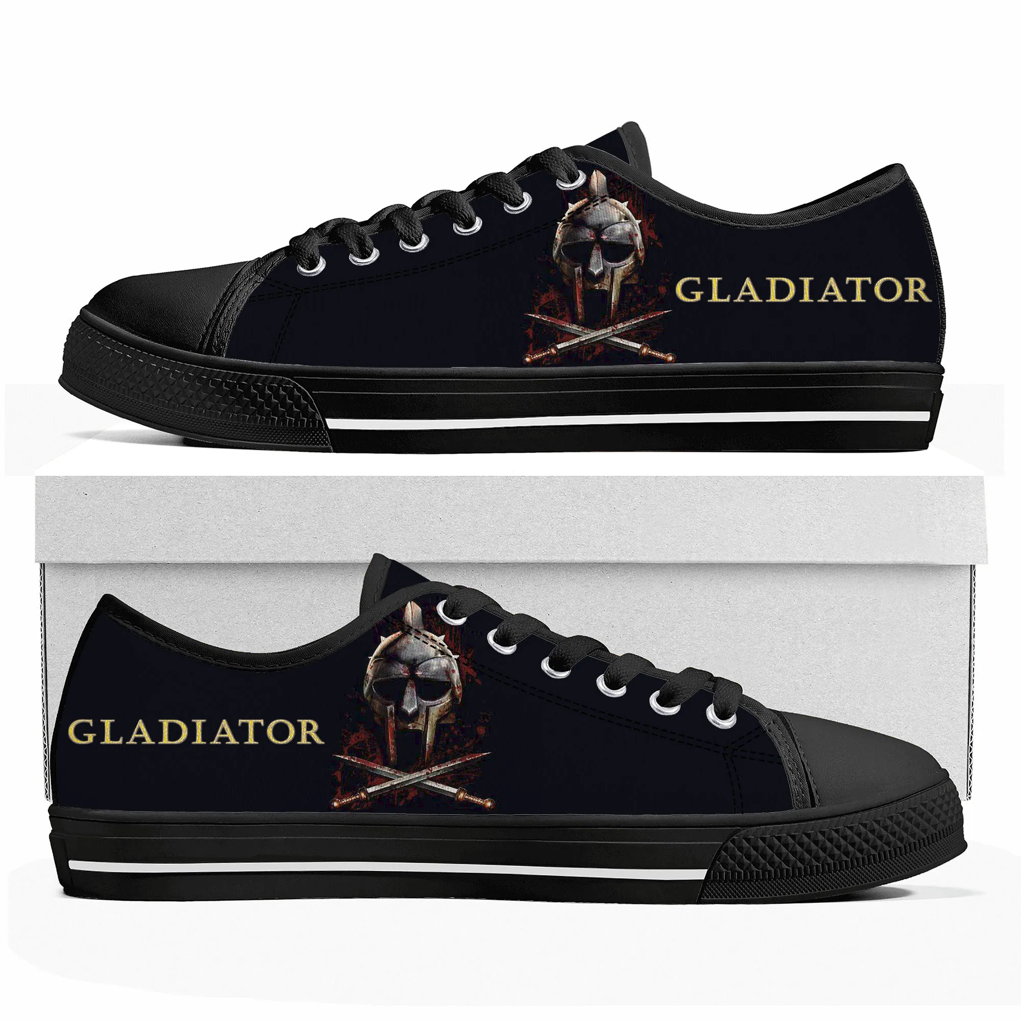 

Gladiator Low Top Sneakers Mens Womens Teenager High Quality Russell Crowe Canvas Sneaker couple Casual Shoes Customize DIY Shoe