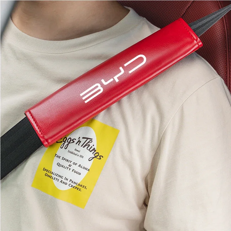 Автомобильный ремень безопасности из натуральной кожи наплечная Накладка для BYD