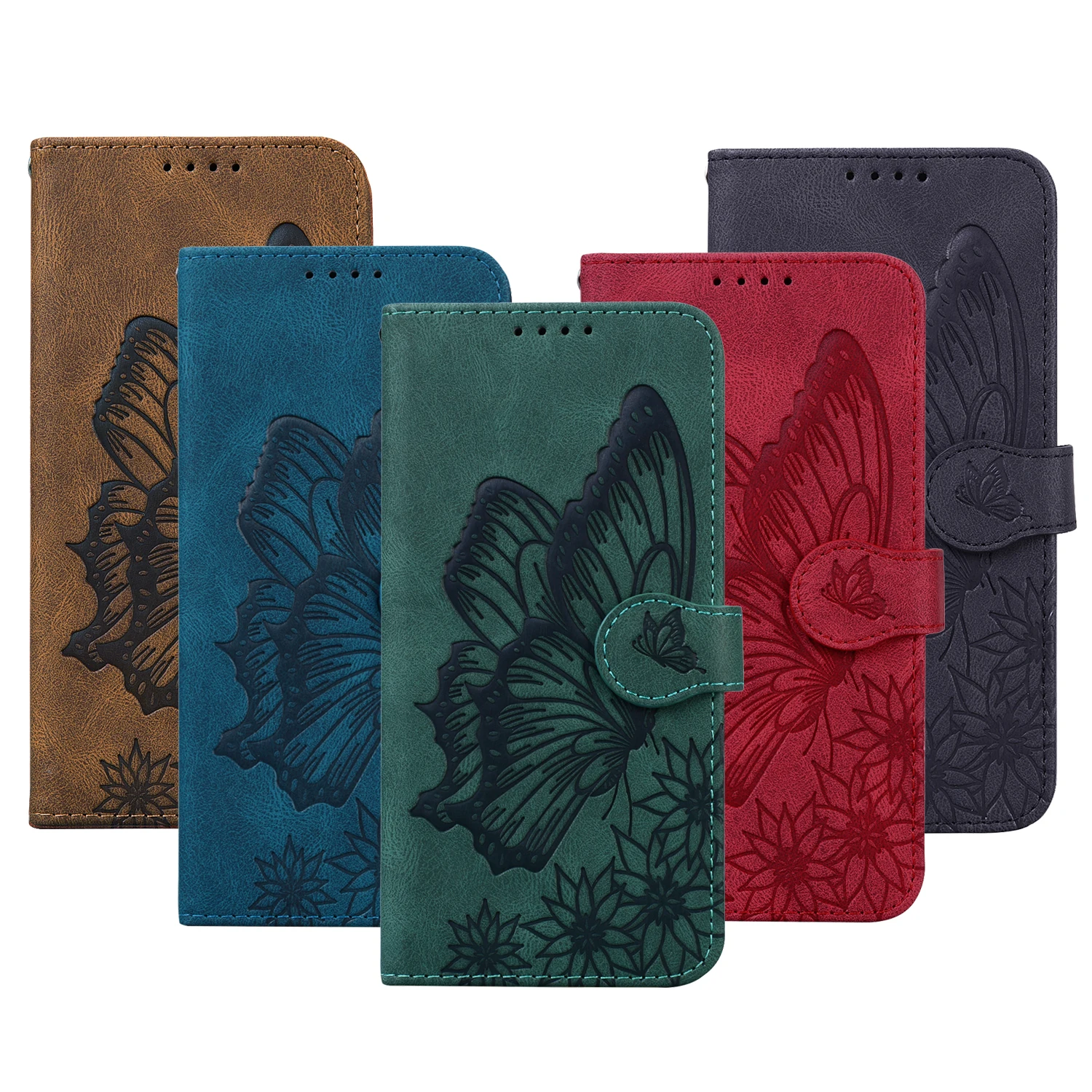 

Wallet Case For Samsung Galaxy S22 S20 FE S21 PLUS S30 S8 S9 S10 PLUS NOTE 20 Ultra 5G Embossed Leather Full Protection Cover