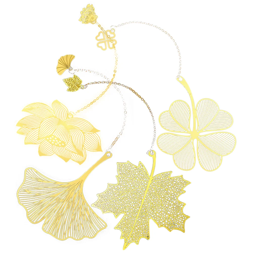 

Bookmarks Book Bookmark Mark Markers Metal Kids Gifts Reading Leaf Decorativeginkgochain Marking Shaped Stickers Fall Adornments