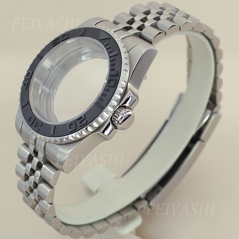 Мужской корпус часов 40 мм юбилейный браслет для Yacht-Master Seiko NH35 NH36 Miyota 8215 ETA 2824