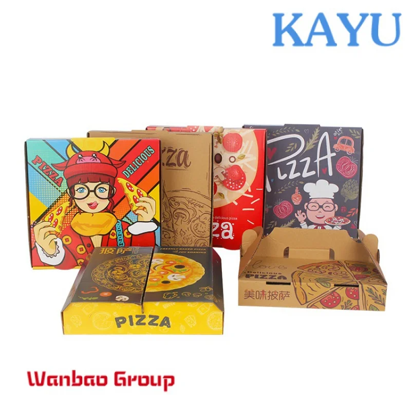 Hot selling Custom Corrugated Carton Printing Pizza Packaging Box with Logo