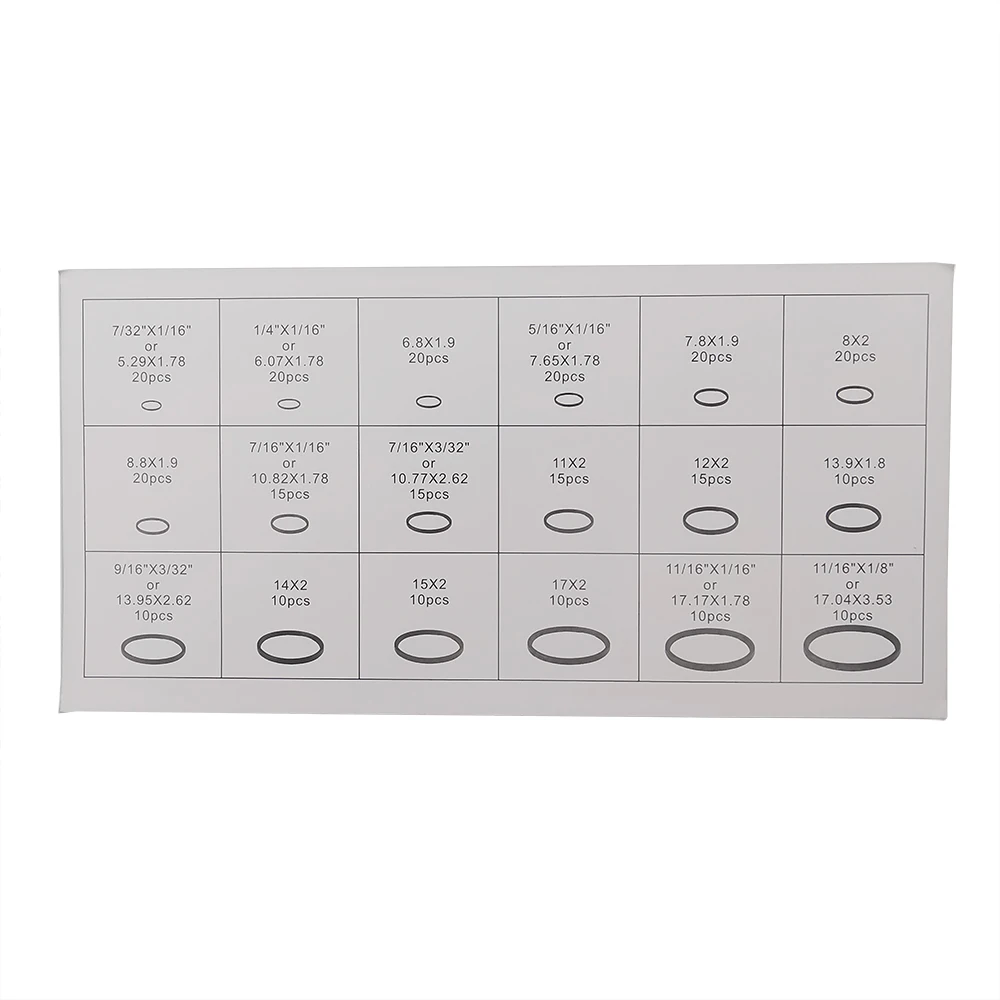 270 шт. резиновое уплотнительное кольцо 18 размеров зеленые нитриловые