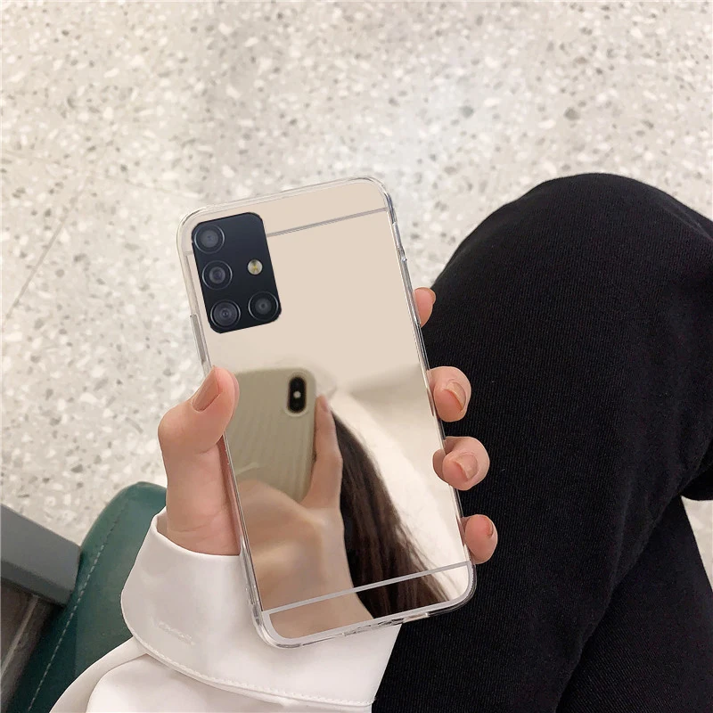 Mirror Soft TPU Case For Samsung Galaxy A51 A20 A30 A50 A10S A11 A31 A21S A12 A32 A52 A72 S22 S20FE S21 Ultra Transparent Cover