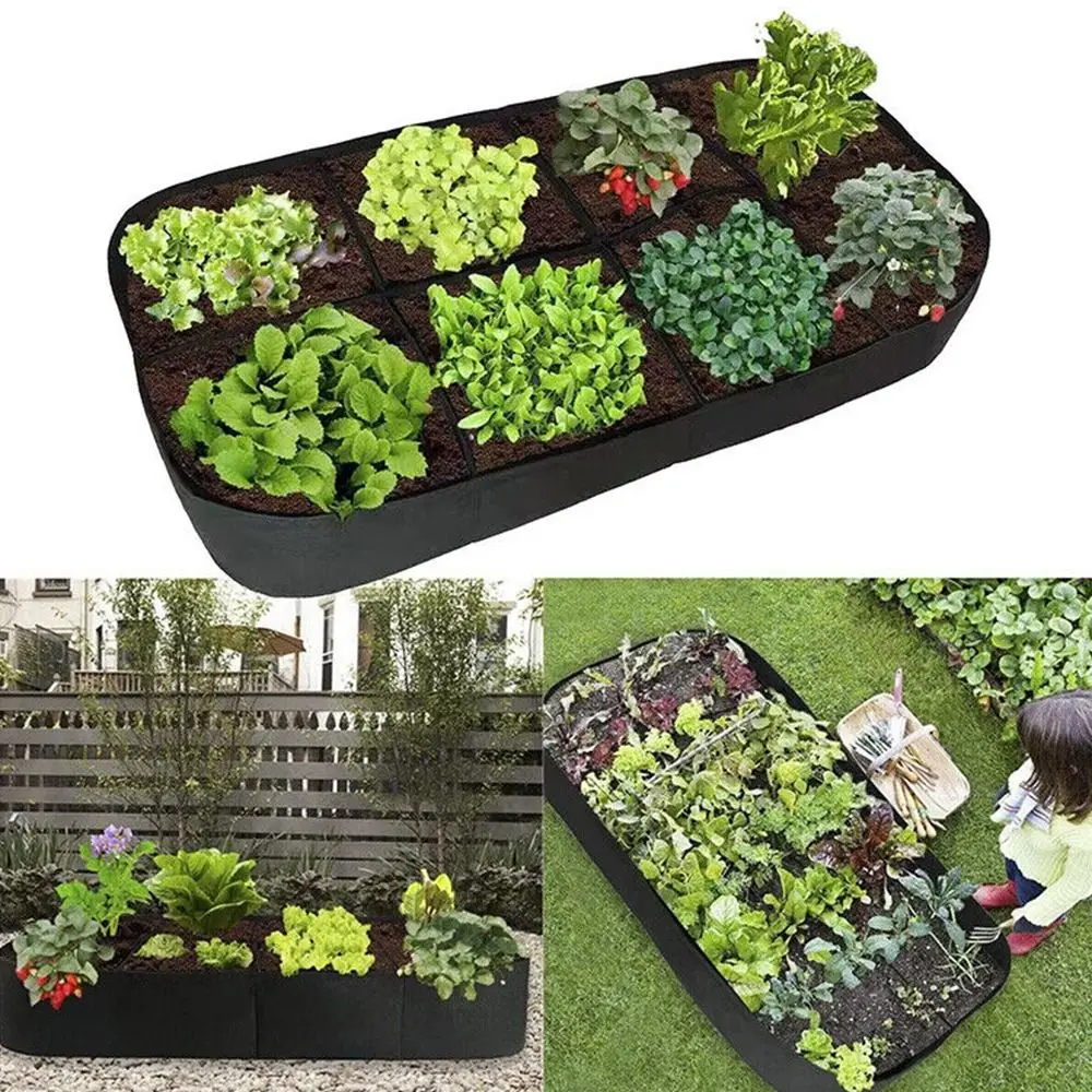 

Vegetable Tomato Potato Garden Bed Outdoor Garden Tool Felt Grow Bag Rectangle Flower Plant Pot Planting Nursery Pot