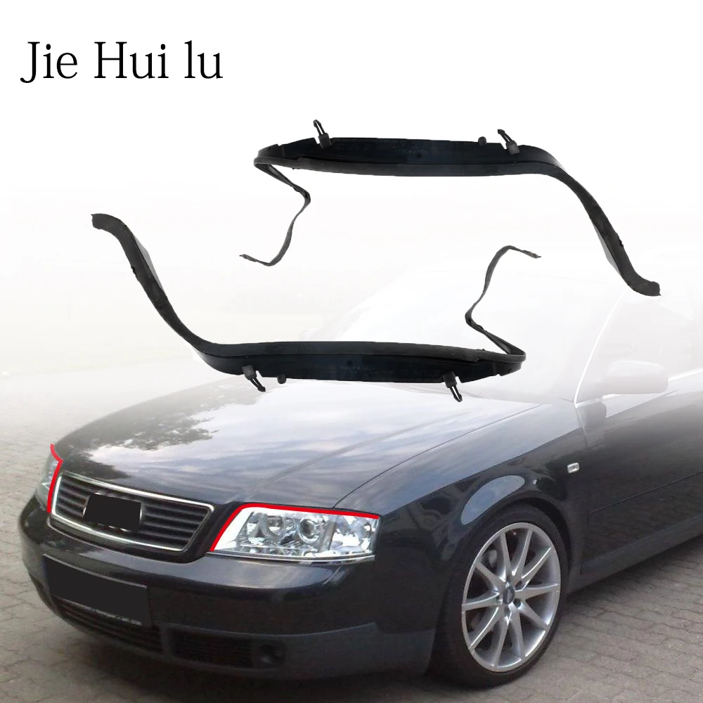 

2Pcs/set Front Headlight Seal Cover Trim Ring For Audi A6 C5 2002 2003 2004 2005 Facelift 4B0941191A 4B0941192A Car-styling