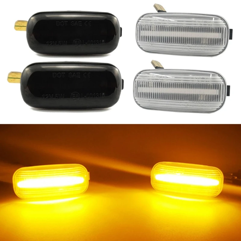 

For A6 S6 RS6 C7 2005-2011 A4 S4 RS4 B8 A3 S3 8P 2004-08 8E0949127 2x LED Dynamic Side Marker Turn Signal Lamp Indicator D7YA