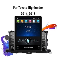 for toyota highlander 2014 2018 2 din 9 7 4g tesla screen car multimedia player gps navigator android autoradio head unit