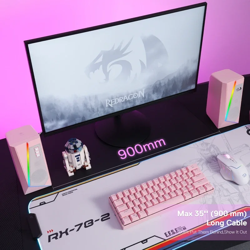 Настольные колонки Redragon GS520 RGB 2 0-канальный стереодинамик для ПК с 6 цветными