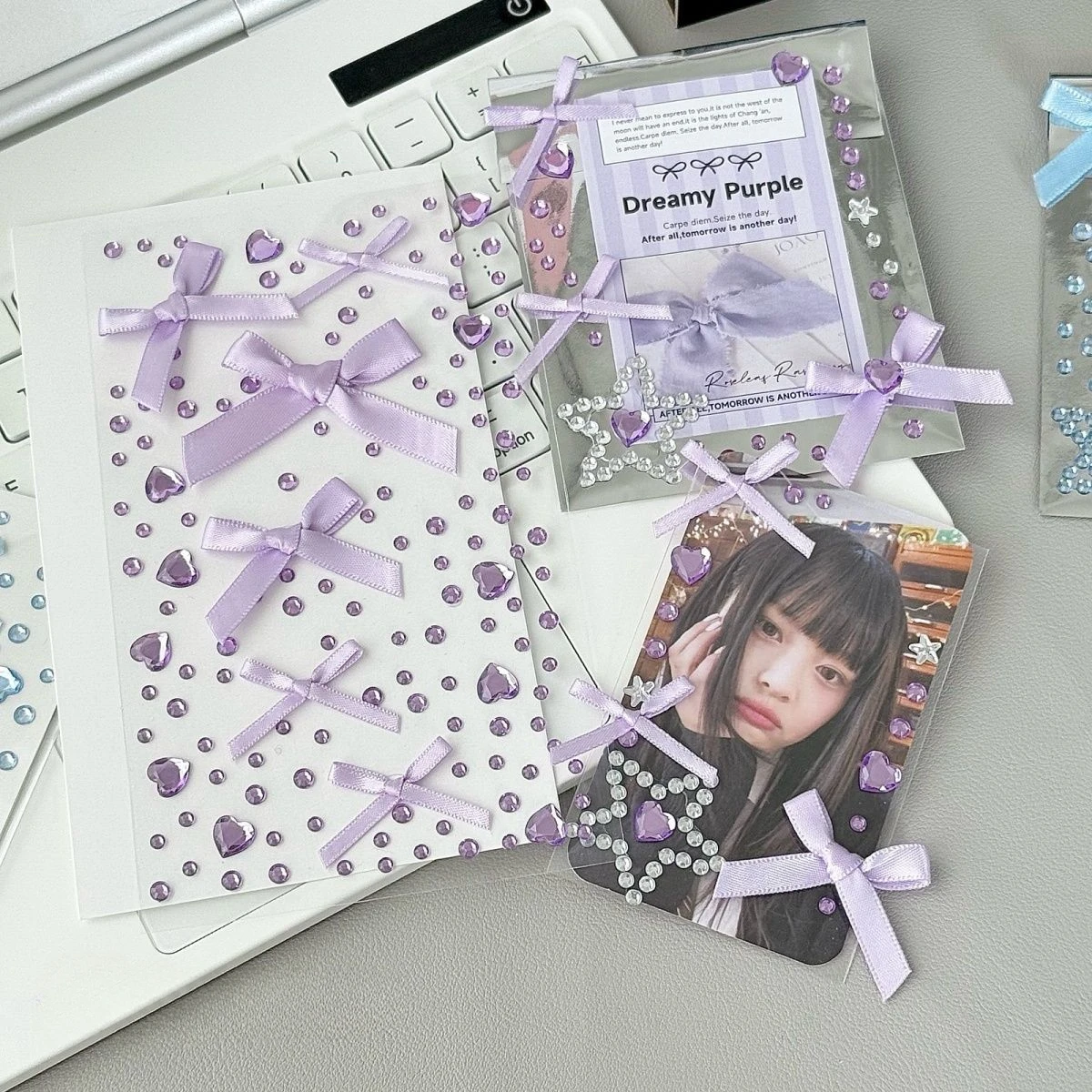 

Кружевные наклейки с кристаллами в форме сердца