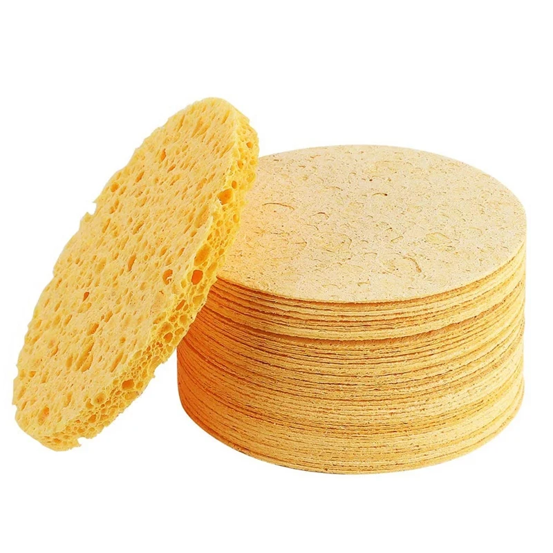 

50Pcs Soft Facial Cleaning Sponge Pad Facial Washing Cleaning Compressed Cleanser Sponge Puff Spa Exfoliating Face Care