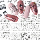 Маникюрные наклейки в виде букв влюбленных для ногтей