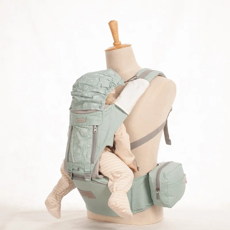 Luxury Strap Mint Green Three-in-one Waist Stool  Baby Stuff for Newborns Wrap Carrier Baby Carrier Sling