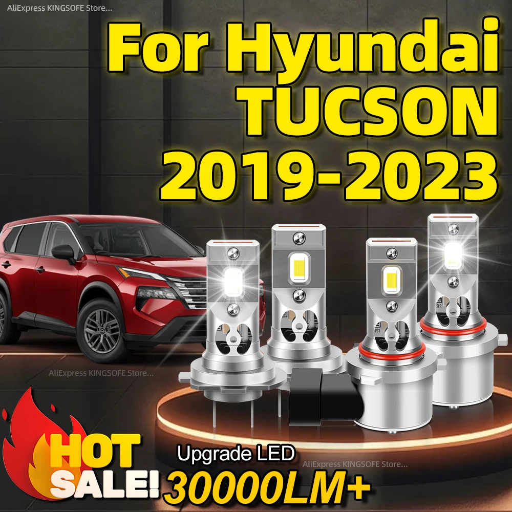 2/4 шт. беспроводные Светодиодные лампы для автомобильных фар 200 Вт H7 HB3 Лампа 6000K