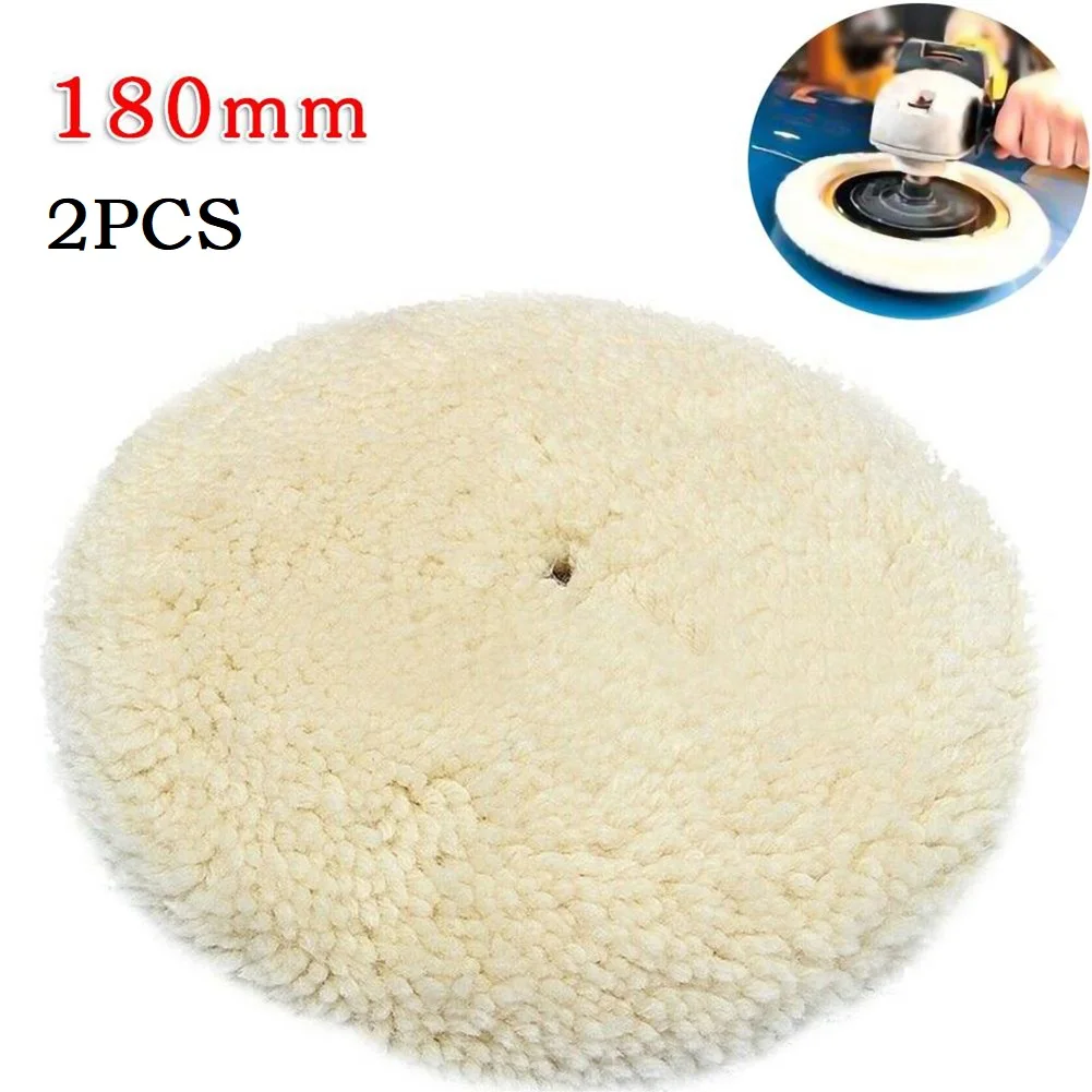 

2PCS 180mm Grinding Polishing Bonnet Pad Soft Wool Pad For Electric Grinding Machines Polishing Wood Furniture Car