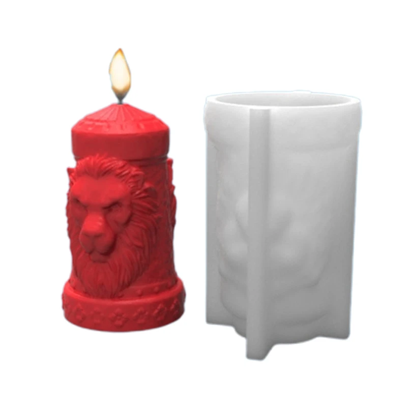 

Lion Head Decor Candle Silicone Mold Epoxy Resin DIY Ornaments Making Soap Melt Resin Polymer Clay Home Decorations