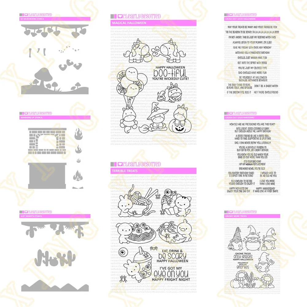 

Metal Cutting Dies and Stamps DIY Scrapbooking Card Stencil Paper Cards Handmade Album Stamp Die Sheets 2023 Magical Halloween
