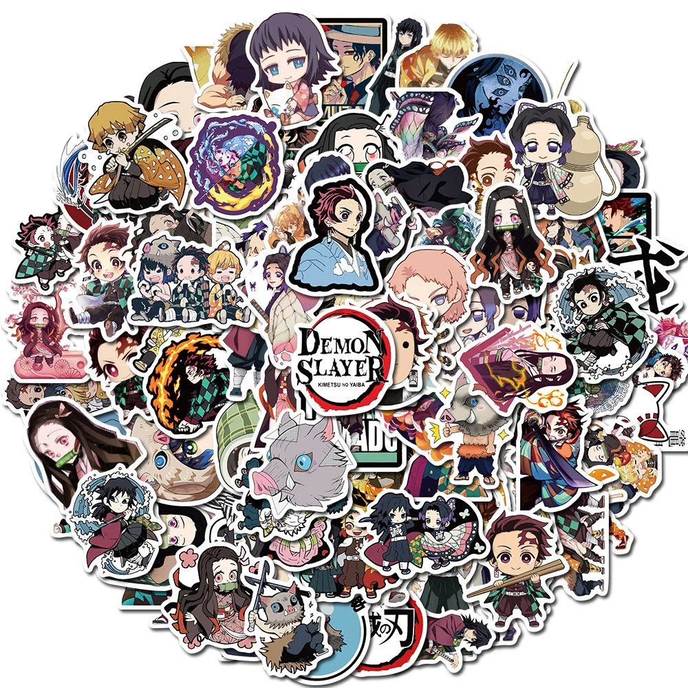 

10/30/50PCS Ghost Blade Animation Graffiti Waterproof Sticker Personalized Decoration Creative Skateboard Helmet GuitarWholes