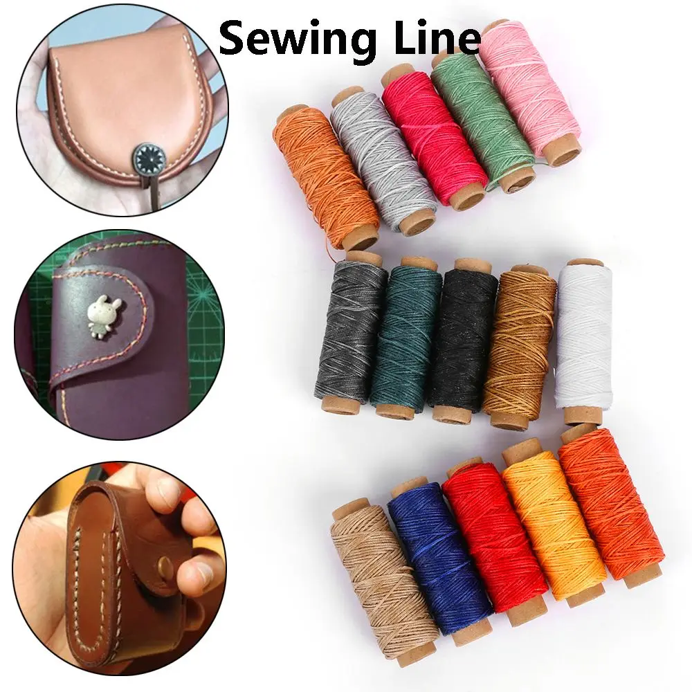 

50Meters 150D Flat Hand Stitching Handicraft Sewing Line Leather Waxed Thread Cord