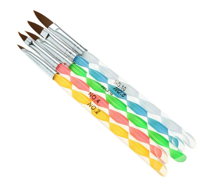 

5pcs/set Nail Art Acrylic UV Gel Extension Builder Petal Flower Painting Drawing Brush Pen Manicure Tools
