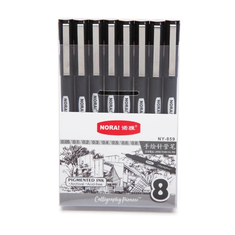 

8x Fineliner Pens Micro Pen for Scrapbooking Artist Sketching