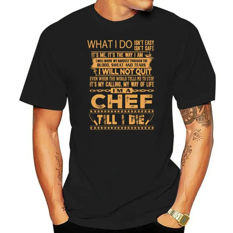 

Chef till i die chef job wasted youth swag trendy Tumblr hipster Retro vintage printed Mens Unisex tee T-shirt tops black