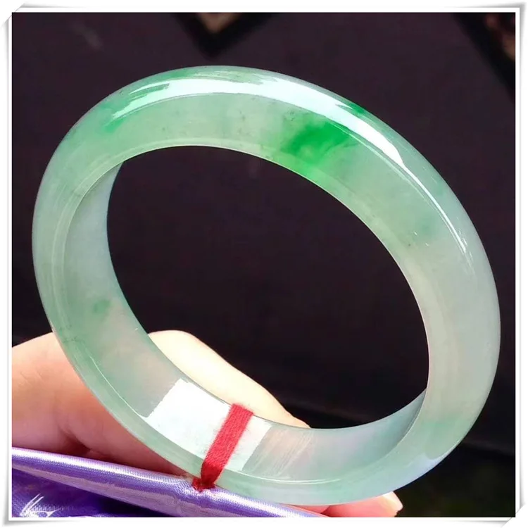 

primitive ecology Myanmar Emerald bangle natural ice floating green bracelet high-quality A goods jade stone for woman Jewelry