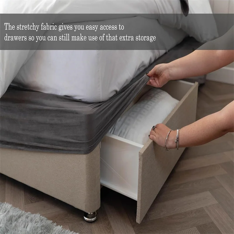 19-дюймовая очень глубокая базовая простыня с тремя боковыми тканью и эластичной