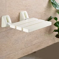 Folding Wall Shower Seat Wall Mounted Relaxation Shower Chair Solid Seat Spa Bench Saving Space Bathroom bathroom accessories