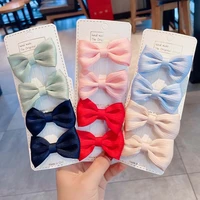 ncmama hair clips for girls children new hair bows hairclips solid color hair decoration accessories headwear 6 54 cm 2 pcs