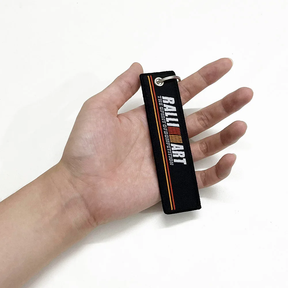 

1 Pcs Car Keychain Bag Charms For ralliart mitsubishi Emblem Logo Modification JDM Racing wholesale Auto Motorcycle Accessories