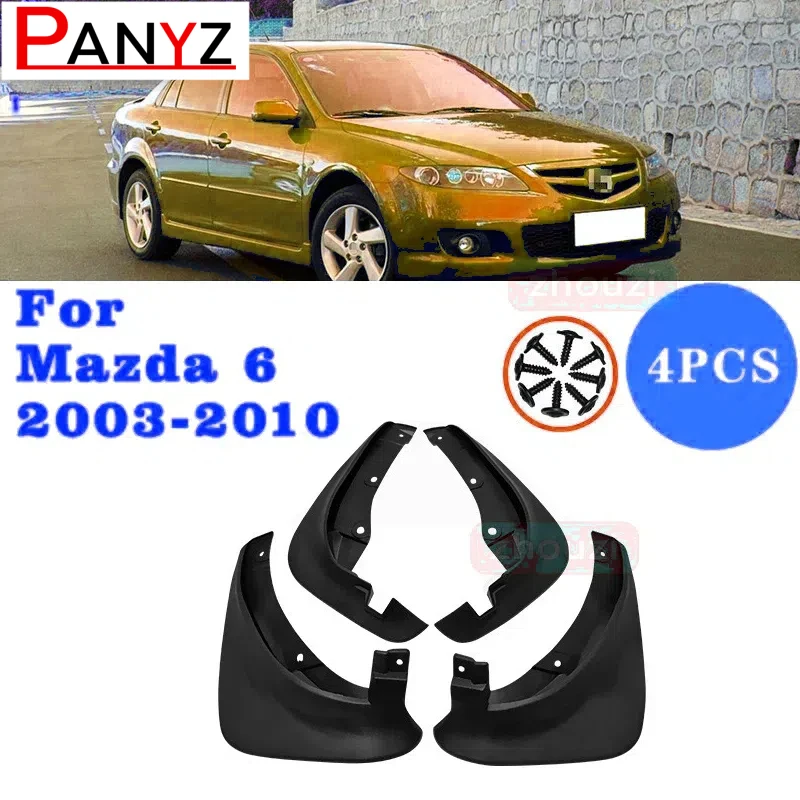 Комплект литых брызговиков для Mazda 6 ZOOM Sedan 2003-2021 брызговики зрязевая защита 2002 2004