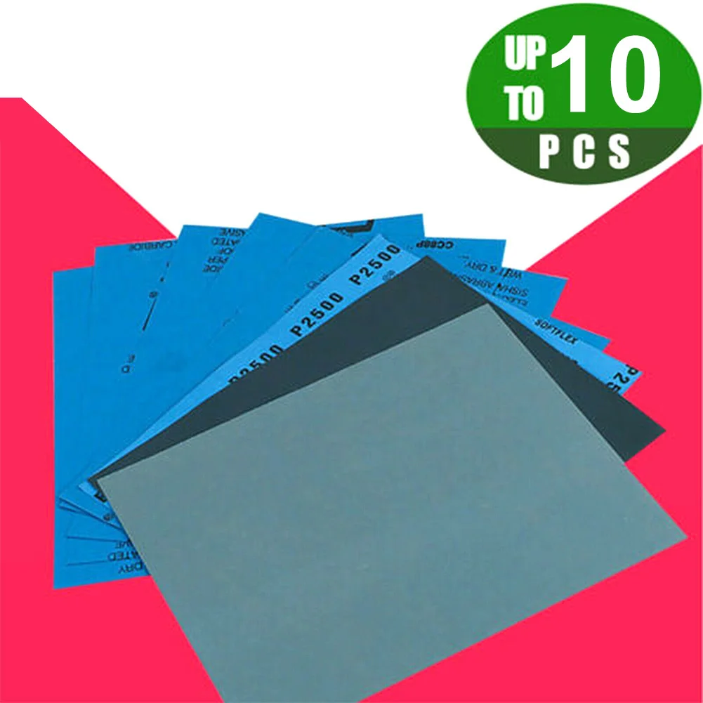 

5/10/15pcs Abrasive Sheet For Repairing Car Polishing Paint 2000-7000 Grit Carborundum Sandpaper Kit Grinding Tool Accessories
