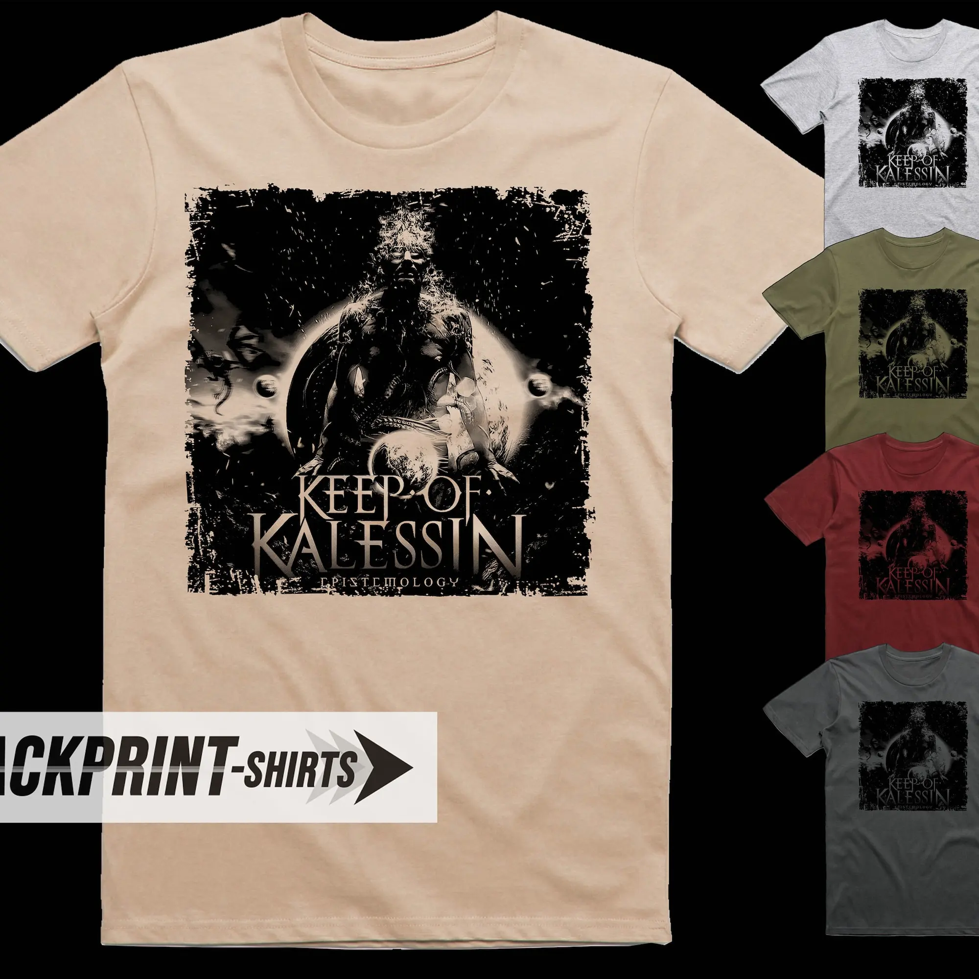 Футболка Keep of Kalessin Epistemology хлопковая Мужская Обложка для альбома все размеры S 5XL 18