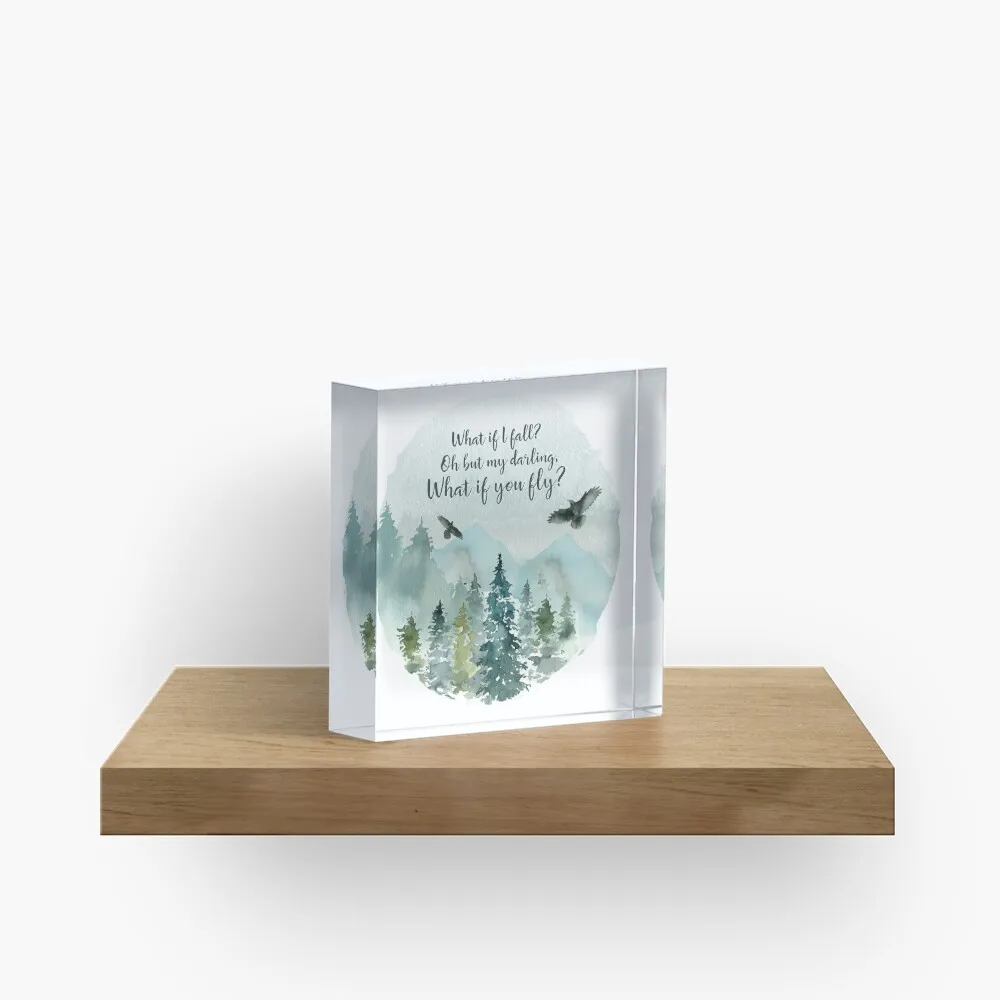 Что делать если я упаду что вы летите цитата акриловый блок Забавная подкладка