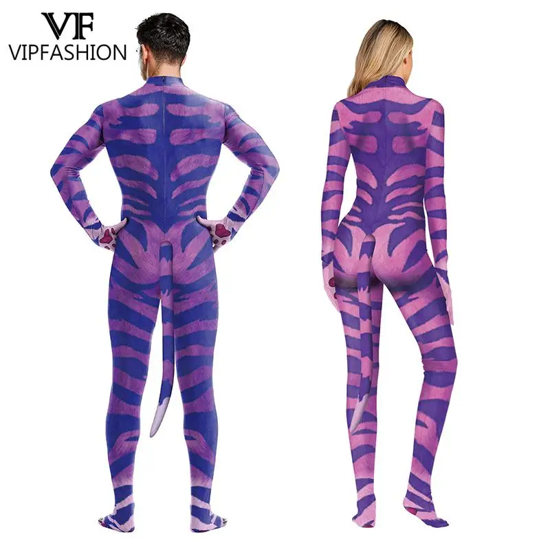 Комбинезон унисекс с леопардовым принтом хвостом |