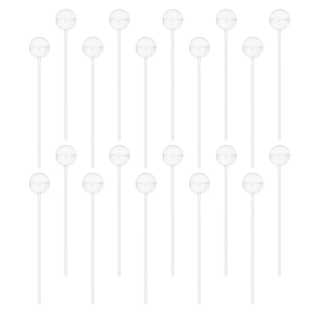 

50pcs Clear Chocolate Bouquet Holder Party Clear Chocolate Fixed Round Holder
