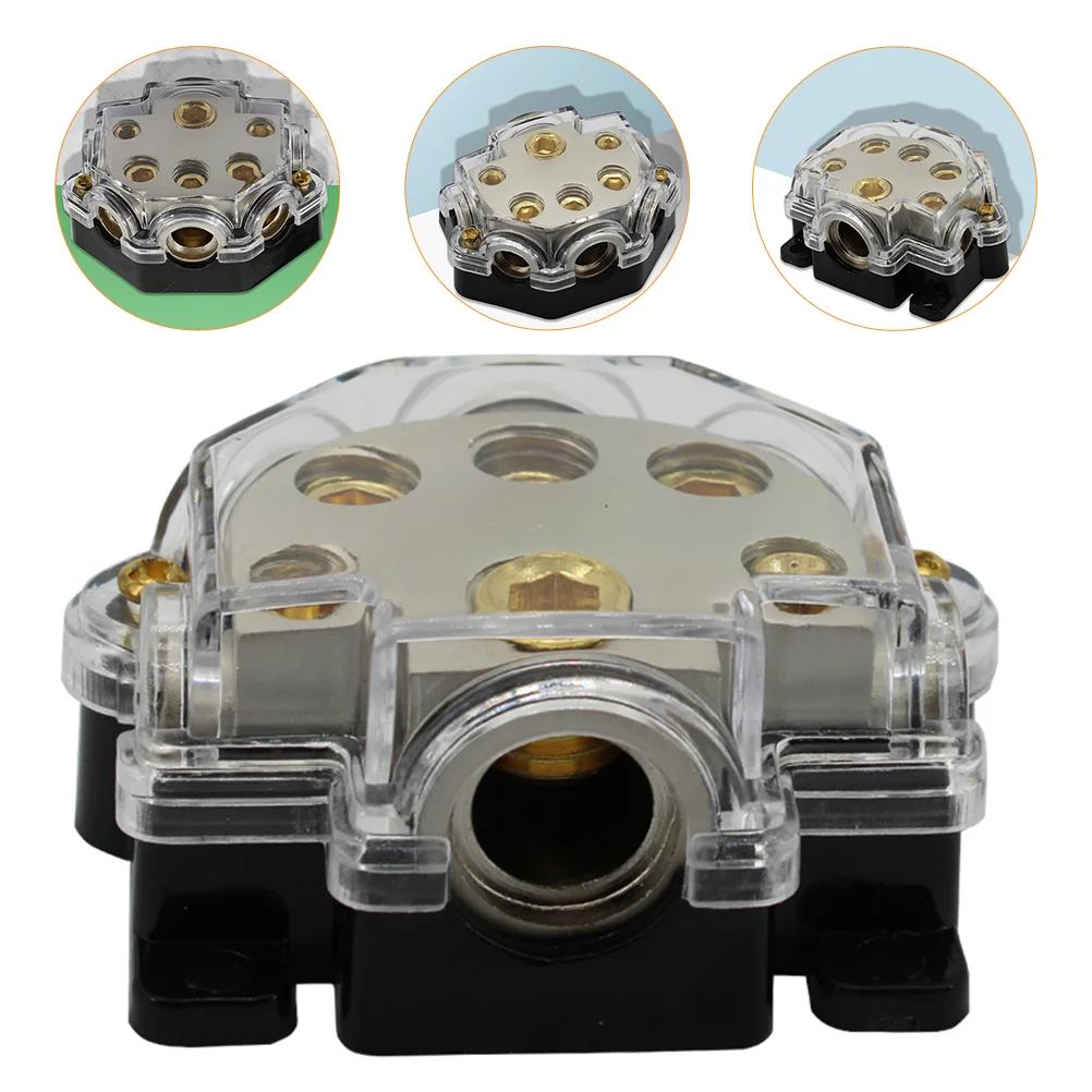 

1pc Sturdy Practical Car Splitter Box Amp Splitter Ground Distributor Block