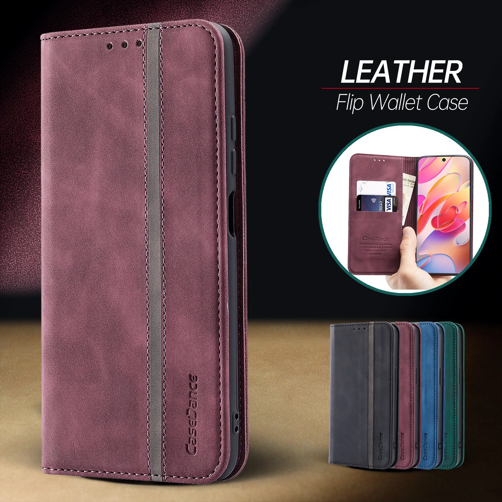 

For Xiaomi POCO M4 M3 Pro F3 11i 11X Leather Wallet Case for Redmi Note 11 10S 9S 10x 4g Magnetic Protection Cards Holder Cover