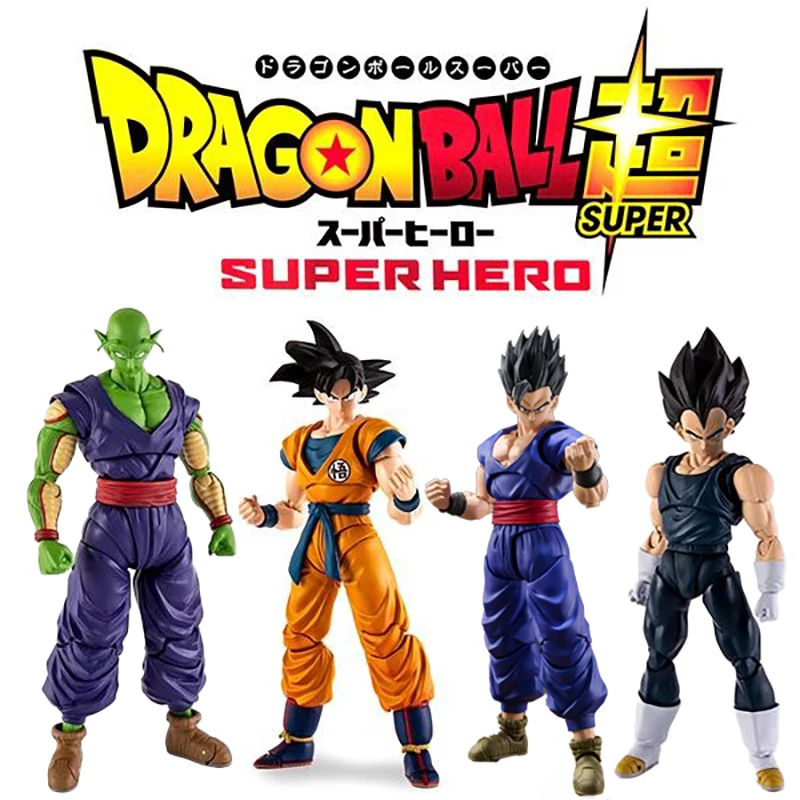 

Pre Sale Bandai S.H.Figuarts Dragon Ball Super Hero Piccolo Son Gohan Vegeta Son Gokuu Anime Figure Model Collecile Action Toys