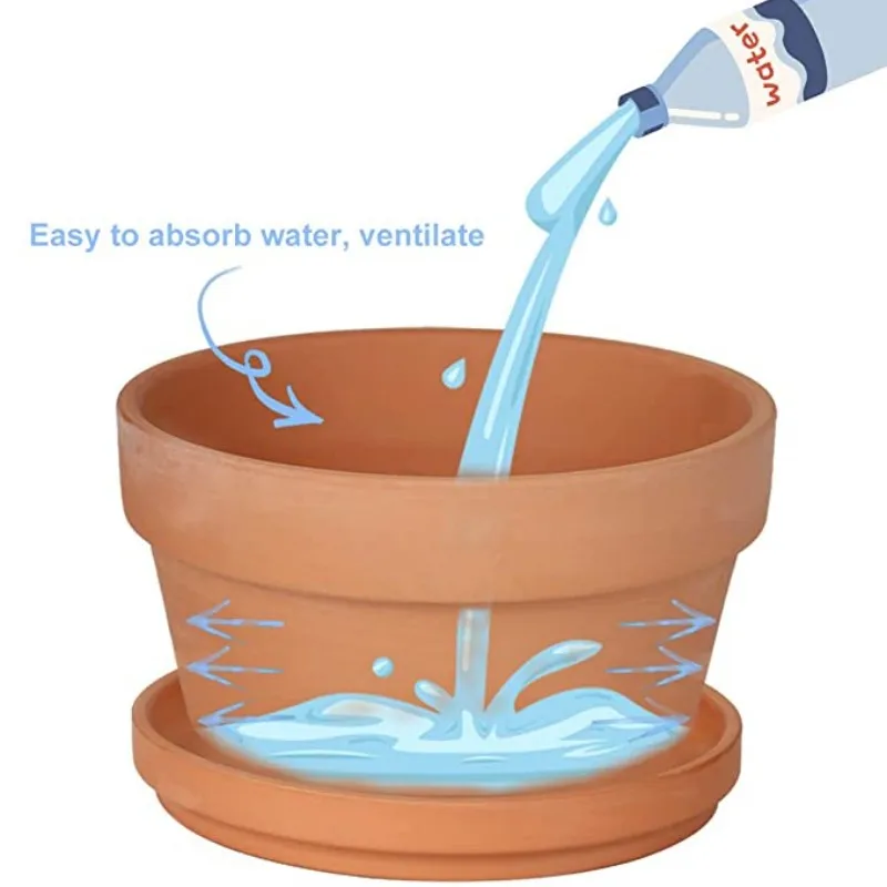 Глиняные Горшки с блюдце 3 7 дюйма лампочка 6 шт. в упаковке