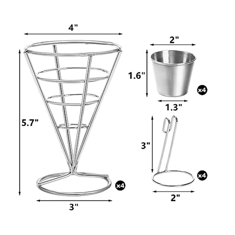 Корзина для картофеля фри с одной головкой стойка 6 чашек жареная курица