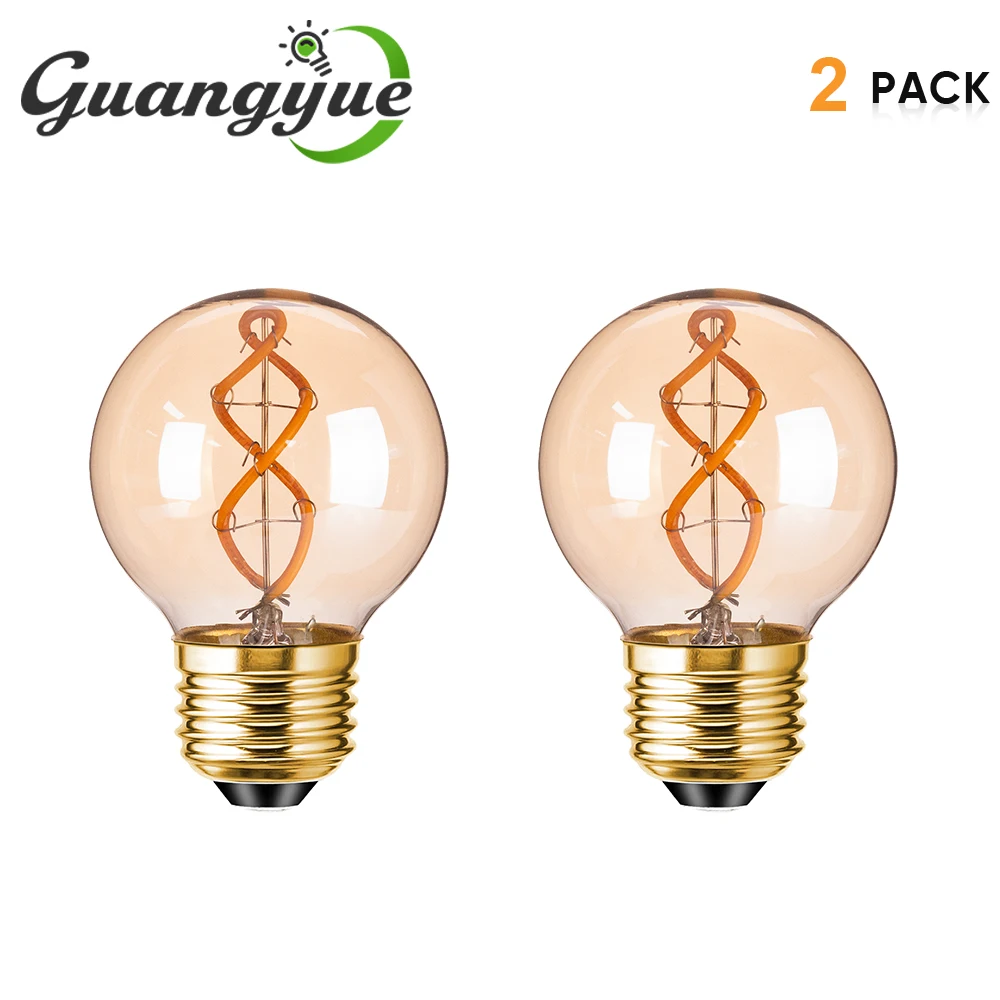 

Grensk Светодиодная лампочка G50 спиральная 3Вт E26 E27 2200K