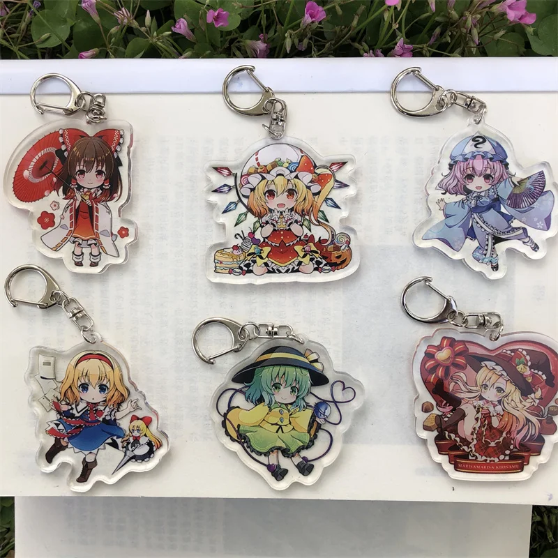 Брелок для ключей с героями Аниме Touhou Project Hakurei Reimu аксессуары брелок мультфильмов