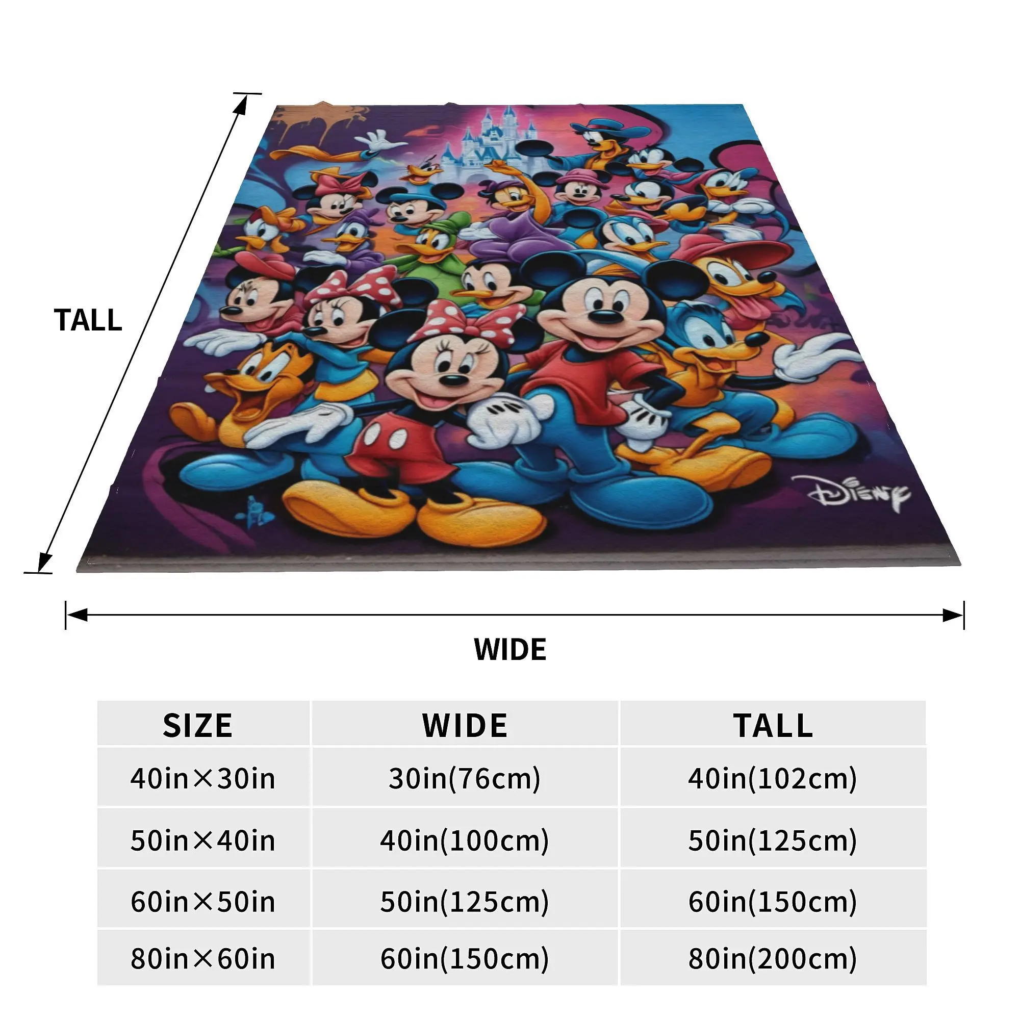 Шерстяное одеяло с Микки Маусом и Дональдом Даком Минни Гуфи Графи креативное