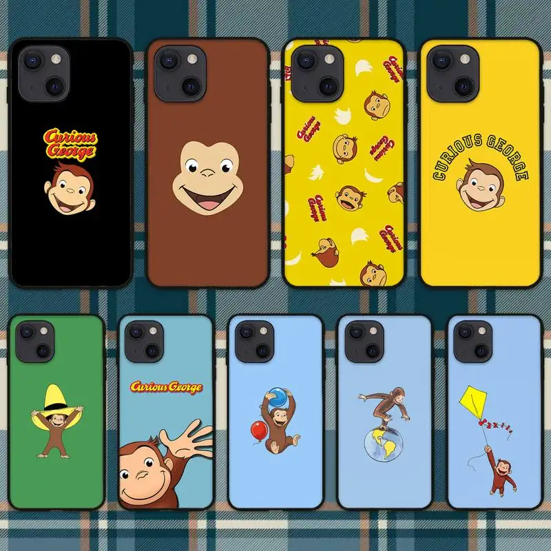 Чехол для телефона с изображением любопытного Джорджа обезьяны для iPhone 11 12 Mini 13 14 Pro XS Max X 8 7 6s Plus 5 SE XR
