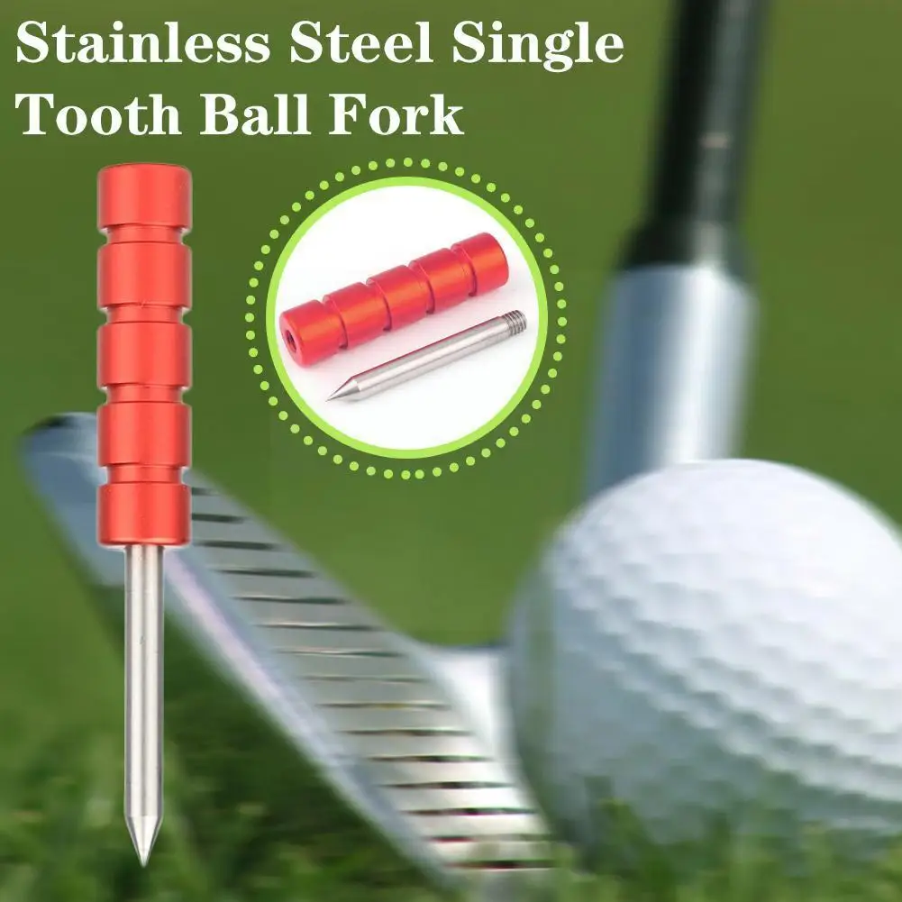 

Golf Green Fork Steel Single Tooth Ball Fork Golf Accessories Repair Cleaning Golf Fork Pitch Pitch Tool F7Q4