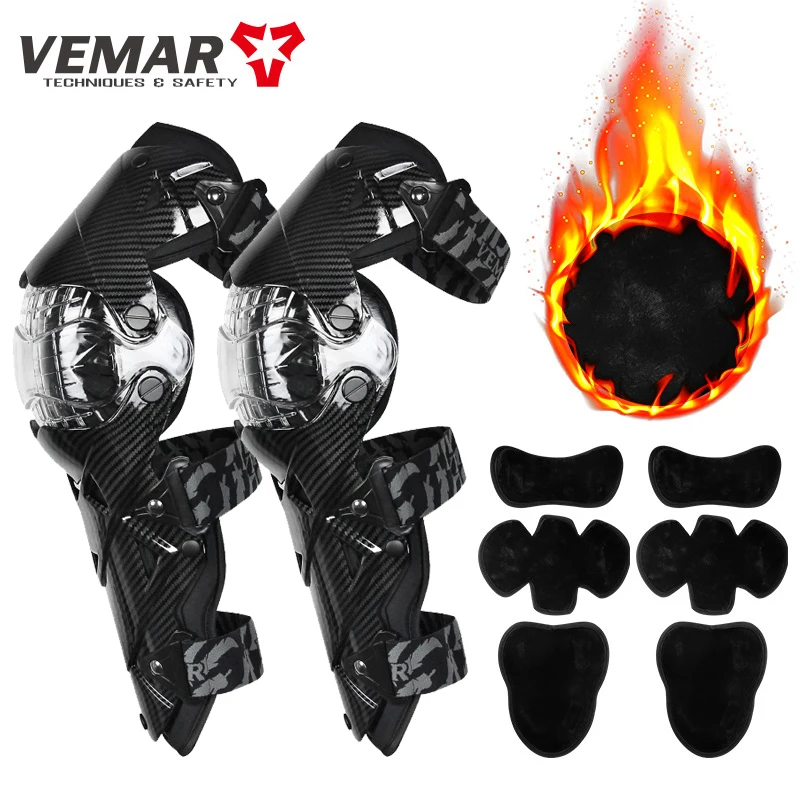

Kneepads Motorcycle Hard Shell Motocross Knee Pads MX Protector Racing Guards Motorbike Moto Elbow Pads Set Warm Lining