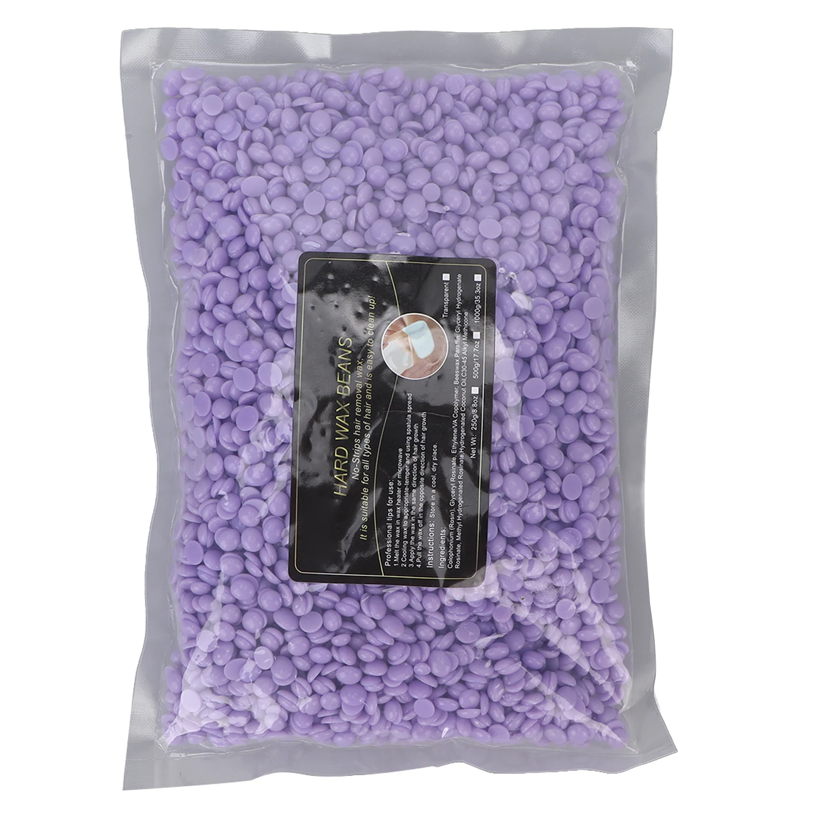 

Unisex Hair Removal Wax Bead Depilatory Wax Bean for Face Arm Back Legs Taro Purple 500g